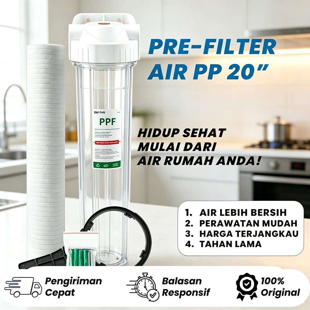 Housing Filter 20 Inch Biru / Transparan