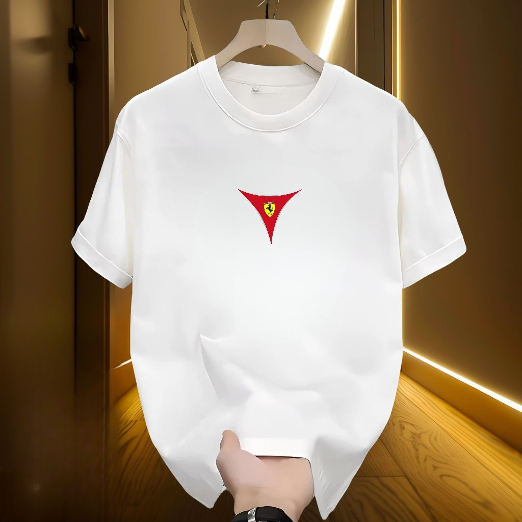 Baju  Motif Ferrari Kaos Pria import keren Baju Kaos Unisex