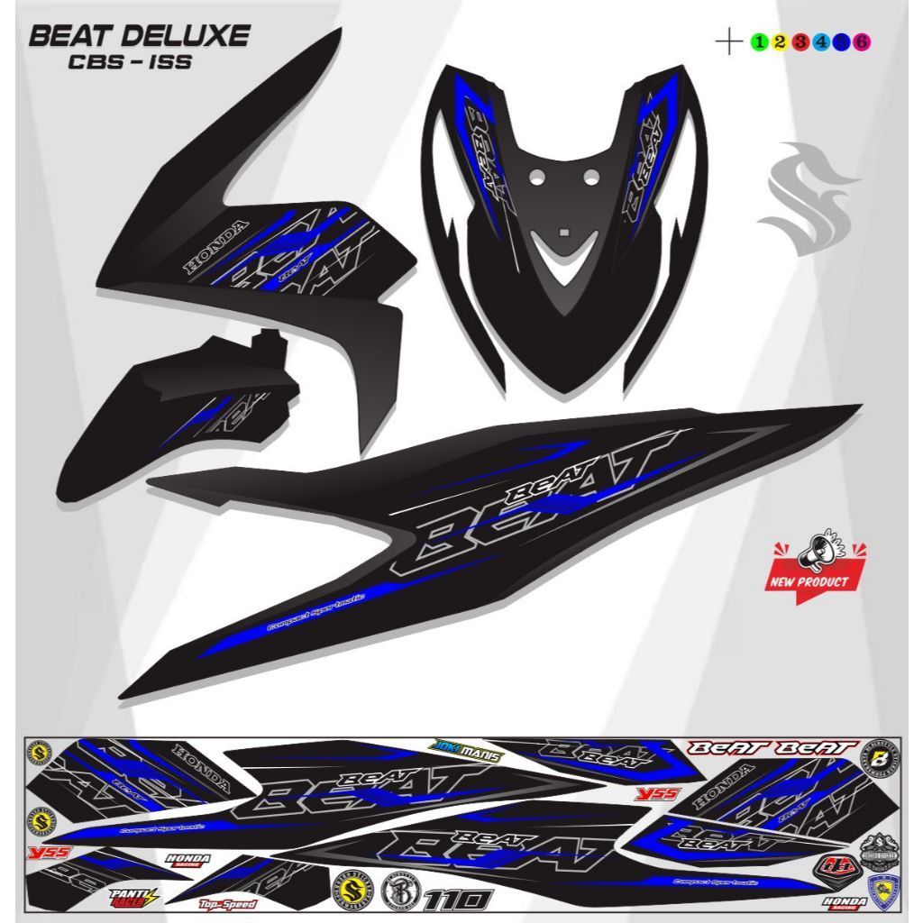 VARIASI MOTOR STRIPING BEAT ISS 2020 / VARIASI STIKER BEAT DELUXE 2021 STICKER MOTOR