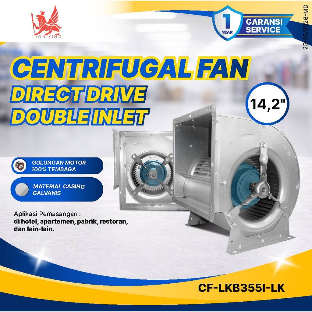 Centrifugal Fan 14.2 Inch 380V Industrial Centrifugal Blower Angin Kencang Heavy Duty