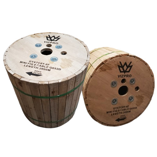 Vizpro Fiber Optic FIG8 4 Core Kabel FO Self Supporting Outdoor FTTH Single Mode Internet Berkualita