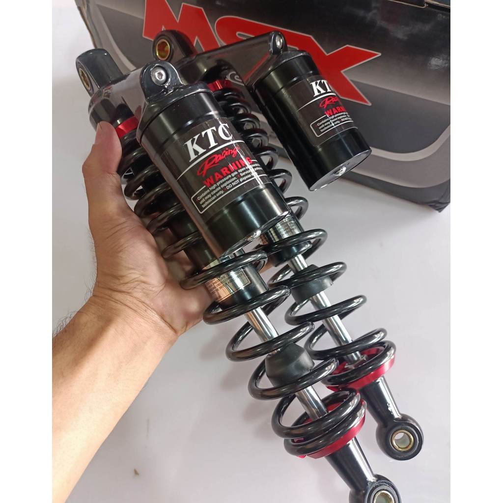 SHOCK MOTOR KTC RACING RX KING/REVO/SUPRA 125/KHARISMA/VERZA/SEPASANG WARNA HITAM PRODUK SESUAI GAMB
