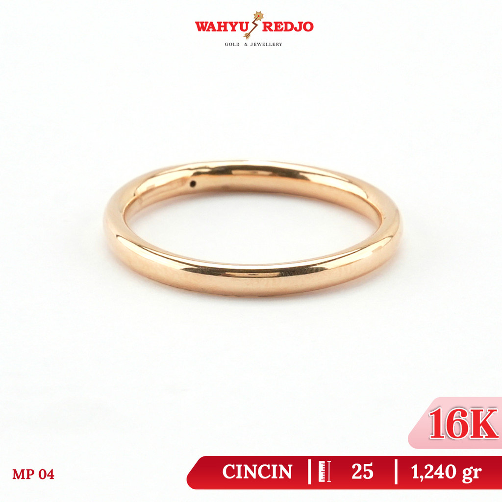 Cincin Emas 16K Pipa Polos Wahyu Redjo Non Pameran