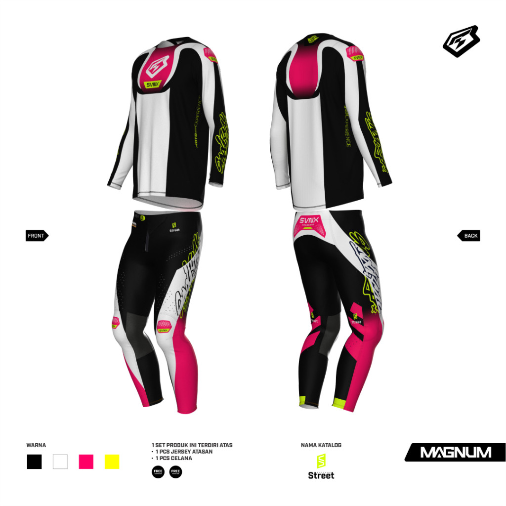 GEARSET TYPE MAGNUM STREET CULTURE SERIES /JERSEY SET MOTOCROSS SVNX / JERSEY MOTOR CROSS / JERSEY T