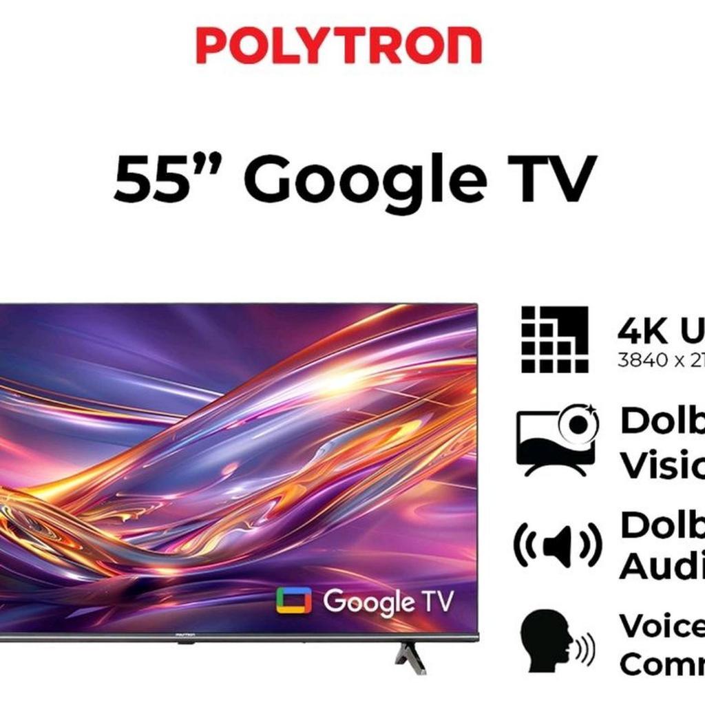 POLYTRON PLD 55UG3059 Google TV 55 inch 4K UHD Smart TV 55" Polytron PLD55UG3059 - 55 Inch