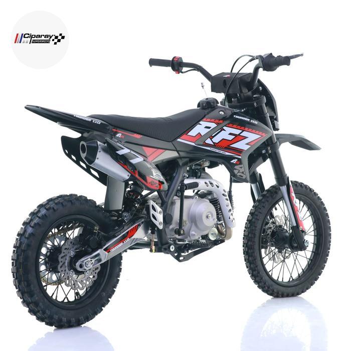promo spesial MOTOR MINI TRAIL RFZ THUNDER 110CC R14/12 SEMI AUTO 2024 - Merah