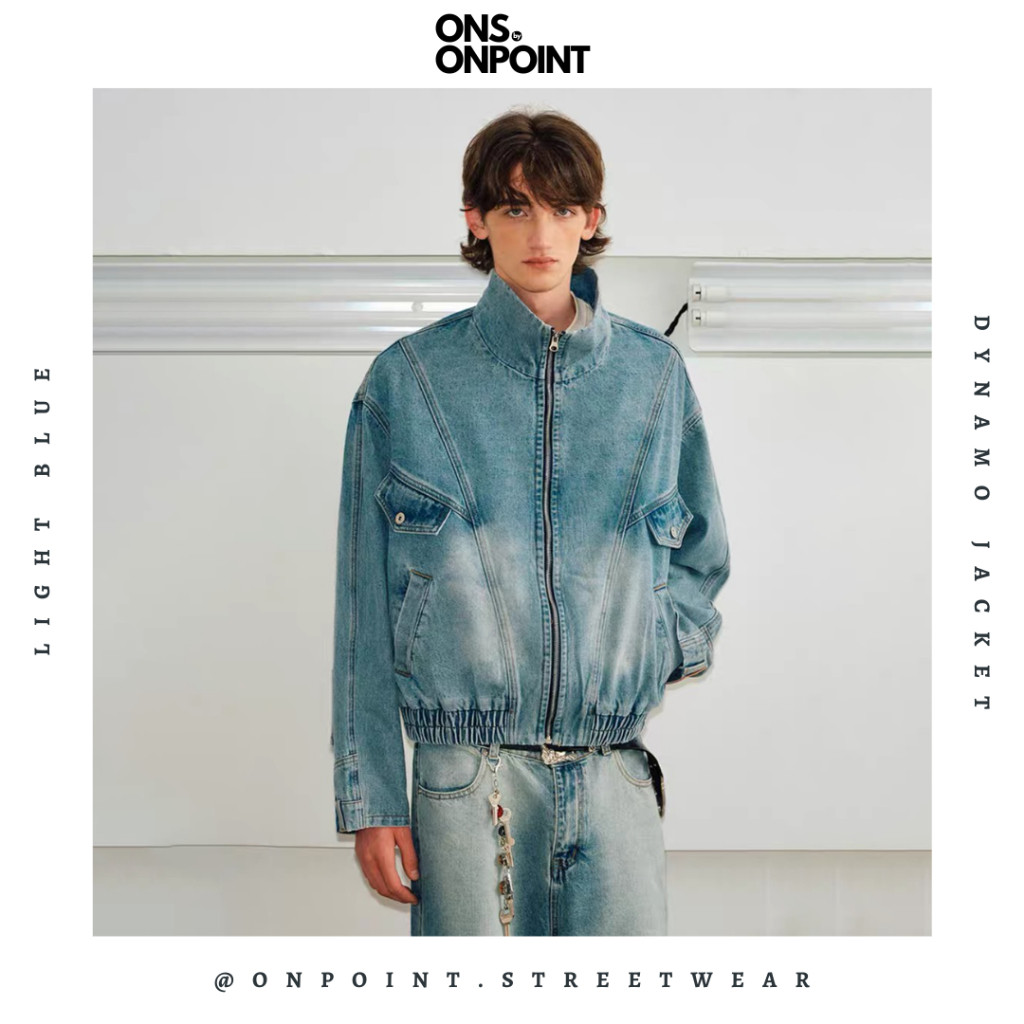 [ONS BY ONPOINT] Dynamo Jacket - jaket denim jaket jeans pria jaket varsity pria leather jacket base