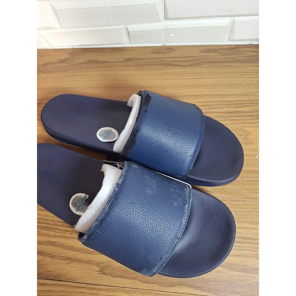 [Waijb baca deskripsi] CRAZY DEFECT SALE SANDAL SKECHERS GAMBIX 51808 NVY MEN