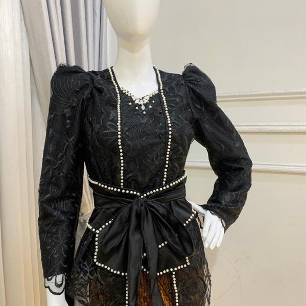 SUPER DEAL KEBAYA PUFF + OBI BELT MOTIF BUNGA S-XXL