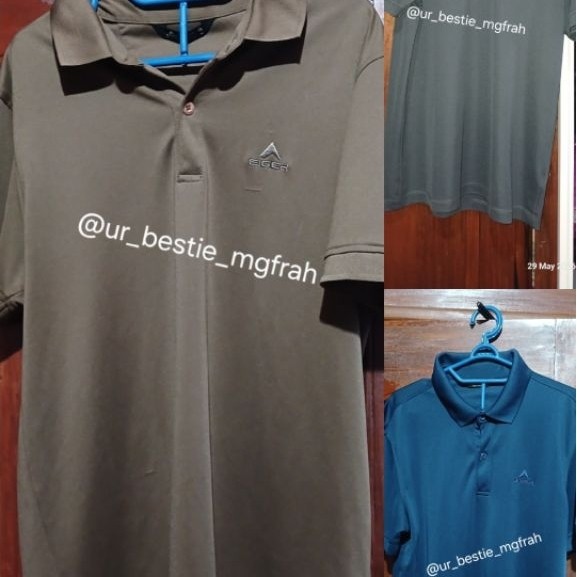 Original Polo Shirt Eiger Preloved | Hitam Coklat Navy per 1 pcs size L