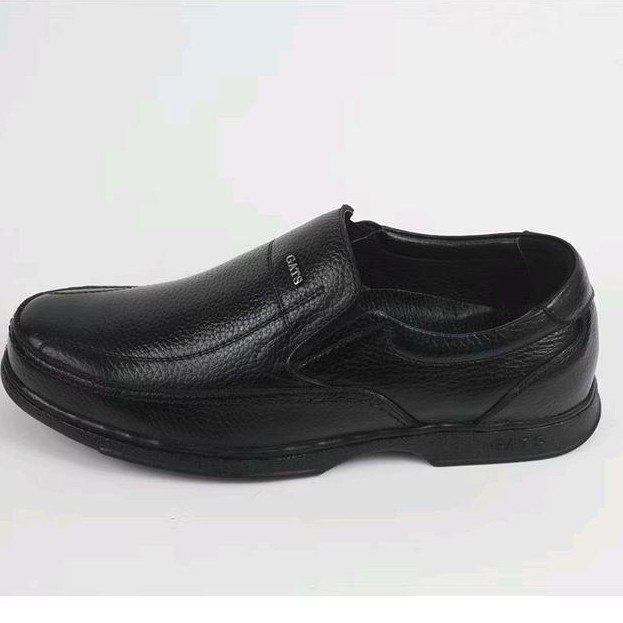 Sepatu Gats Pantofel Pria GATS MD3501 Hitam Leather Original Kerja Shoes