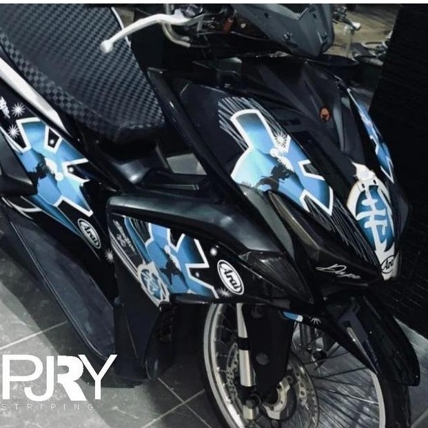 STRIPING TRANSPARAN UV AEROX OLD 155 ARAI SAMURAI COLOR TERBARU ORIGINAL
