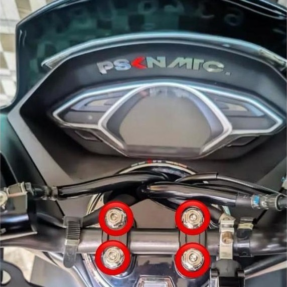 (4Pcs) Baut Probolt Stainless Breket Klem Stang Adv Pcx 150 Pcx Cbu Pcx 160 Model 2Kunci Original He