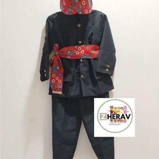 Baju Pakaian Adat Busana Adat Betawi Abang Jakarta Anak Tk Sd All Size