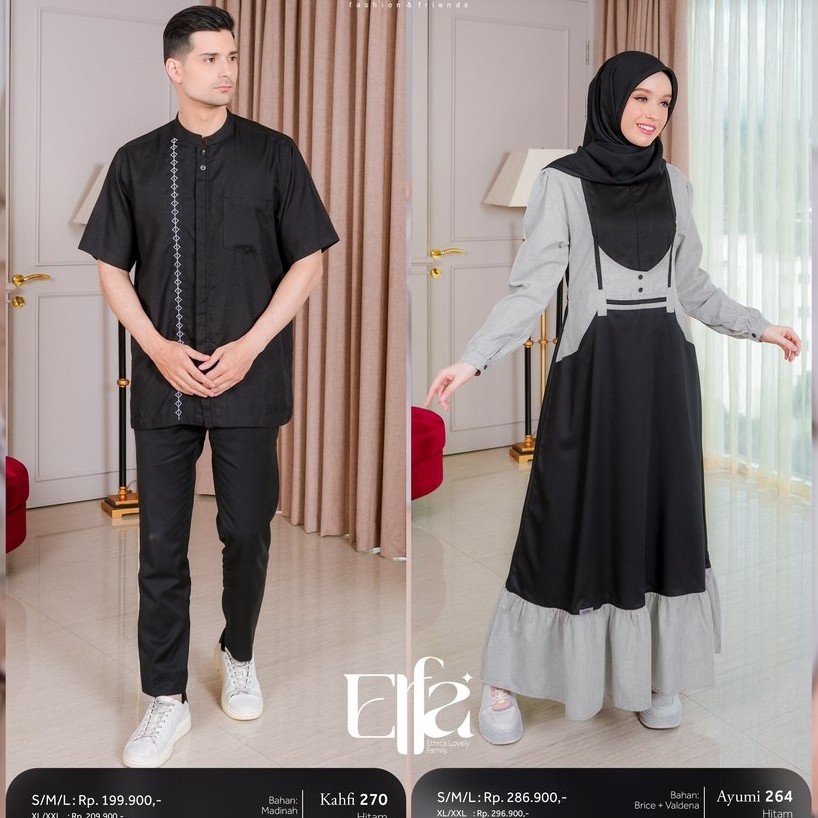COUPLE 175 HITAM ETHICA ORIGINAL GAMIS AYUMI 264 HITAM KOKO KAHFI 270 HITAM SARIMBIT ETHICA 2023