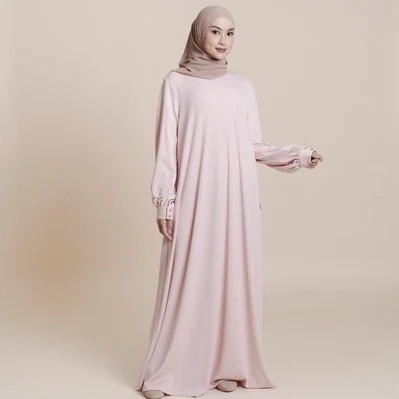ELZATTA Gamis Basic Knit - Gamis Kaos Nyaman - Gamis Terbaru Terlaris