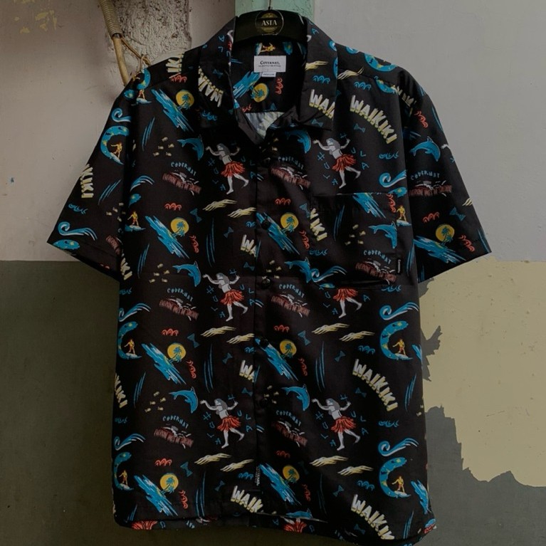kemeja lengan pendek pria Covernat preloved