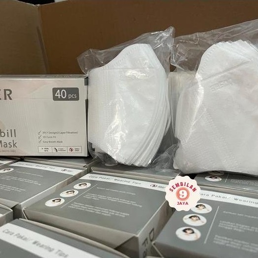 "New" Masker Duckbill ELIER 3Ply isi 40 Pcs