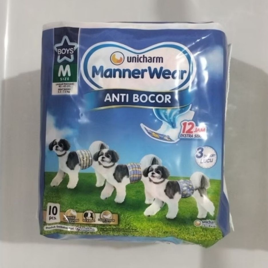 Manner Wear Boys Unicharm popok anjing jantan