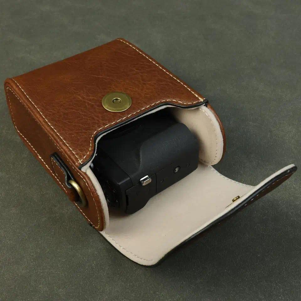 PU Leather Case For Lumix Zs99/tz99 For Sony Zv1m2 F For Canon Sx730/740 Camera Protective Cover Pou