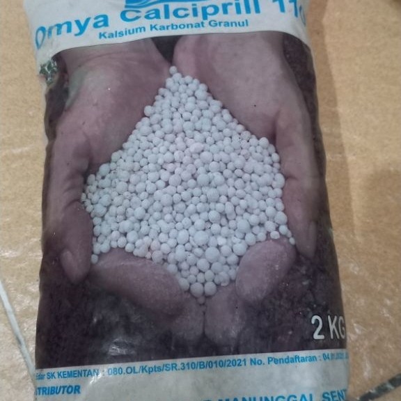 Pupuk Kalsium Karbonat Granulasi 2kg - Omya Calciprill 110 untuk Perbaikan Tanah