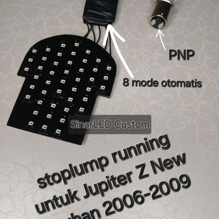 Stoplump Running Jupiter Z New Burhan 2006-2009 8 Mode Otomatis (pnp) Lampu rem belakang variasi cus