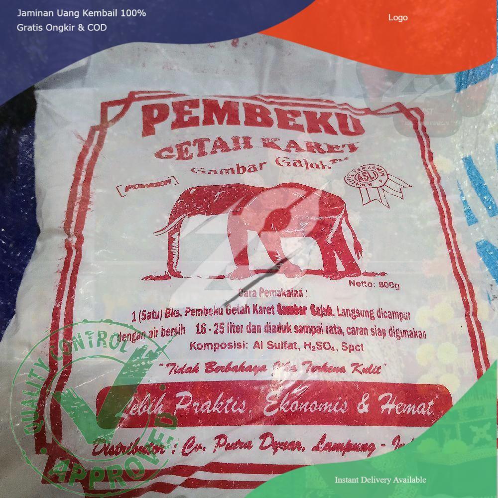 PEMBEKU GETAH KARET 1Kg Cap Gajah / Harimau pupuk  npk