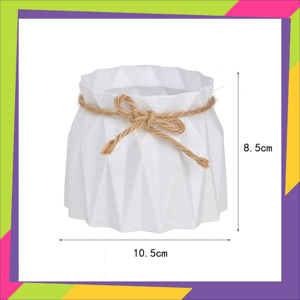 227POTD1 [Grosir] Pot bunga plastik warna model kendi Diamond / Pot bunga tanaman Artificial