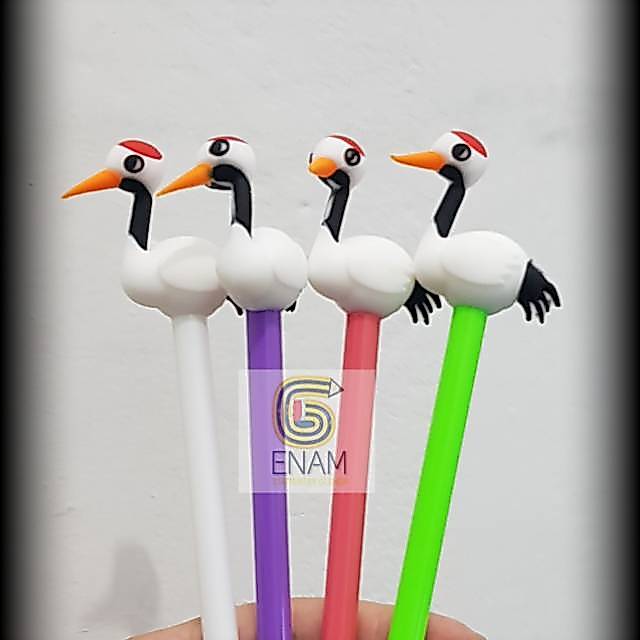 (SATUAN/ ECER) Pen Gel Bentuk Burung Pelikan 182