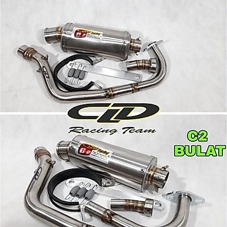 Knalpot Original CLD Type C2 Bulat C2 Oval Beat Karbu Beat Fi Scoopy Vario 110