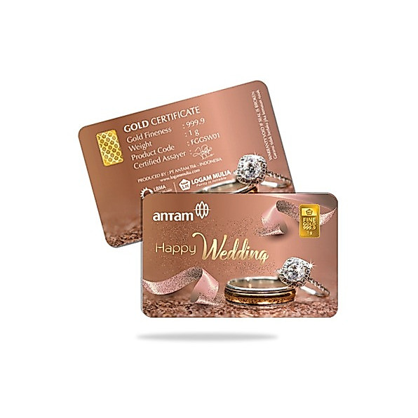 Logam Mulia Antam Gift Series Happy Wedding 1 gram