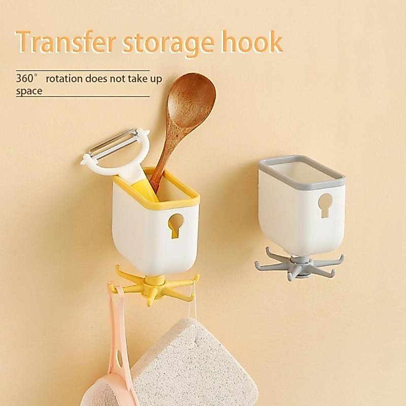 BKRH Box Kitchen Rak Hook Putar Storage Rotating Sutil Gantungan Pengait Serbaguna Rak Gantung