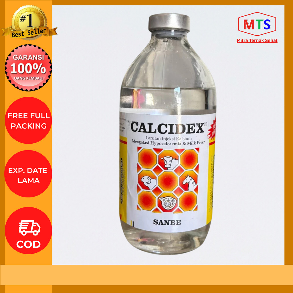 Calcidex 500 ml Larutan Injeksi Kalsium Sapi Kambing Kuda