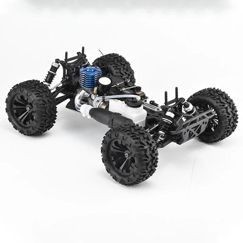 THOR NITRO Skala 1/10 4WD Off-road Nitro RC Truggy 2.4G Mesin Kecepatan Tinggi # RH1002