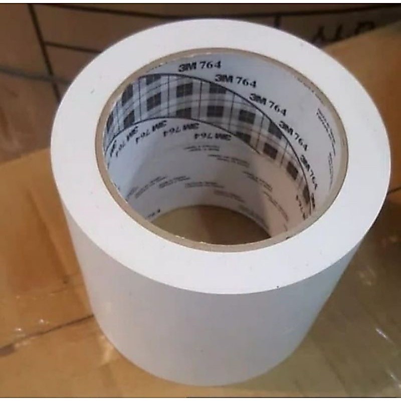 Marking Tape 3m 764 putih Ukuran  8cm x 33m Lakban Lantai 3M 764 Isolasi 3M Garis Lantai Pergudangan