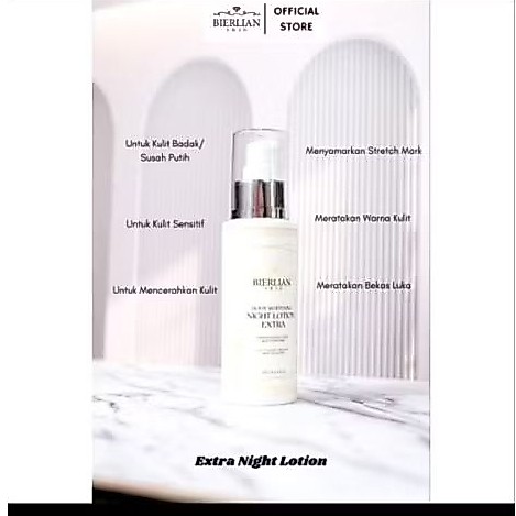 NIGHT LOTION WHITENING EXTRA BIERLIAN SKINCARE-HB EXTRA-HBVIRAL-PEMUTIHBADAN