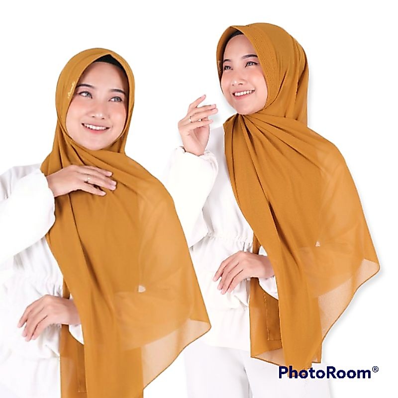 Hijab Pasmina Instan Pad Polos/Pashmina Pad Polos