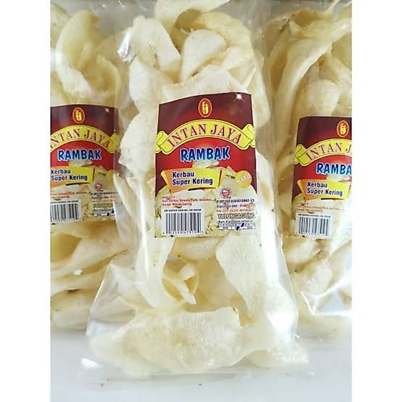 KERUPUK RAMBAK INTAN JAYA KERBAU SUPER KERING 100 GRAM