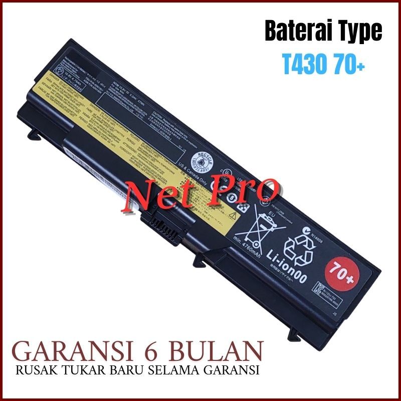 Baterai Battery Laptop T430 T410 T420 T510 70+ -NPRO