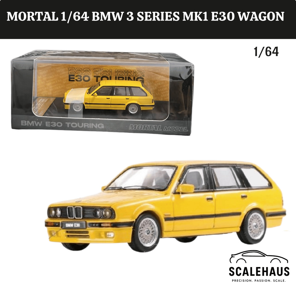 Mortal 1/64 BMW 3 Series Mk1 E30 Wagon Yellow
