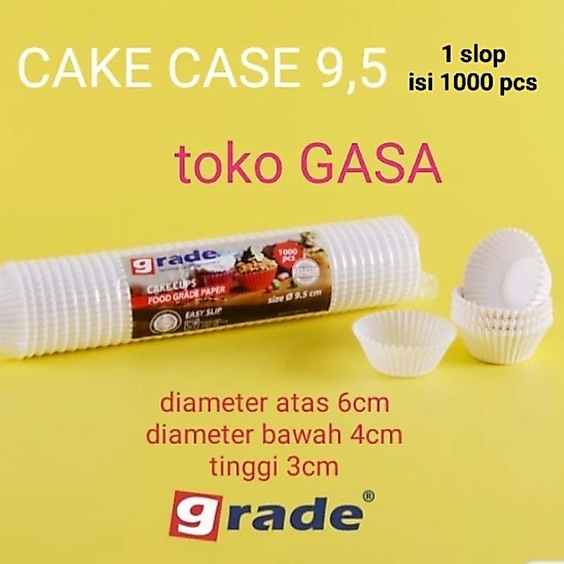 PAPER CAKE CASES Ukuran 9,5cm PUTIH POLOS-Cup Kertas-Cup Roti Kukus-cup kue kukus-cup roti grade