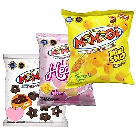 MOMOGI 25gr SNACK LOVE HEART CHEESE MINI STICK BITE SIZE ROASTED CORN JAGUNG BAKAR CEMILAN ANAK KADO