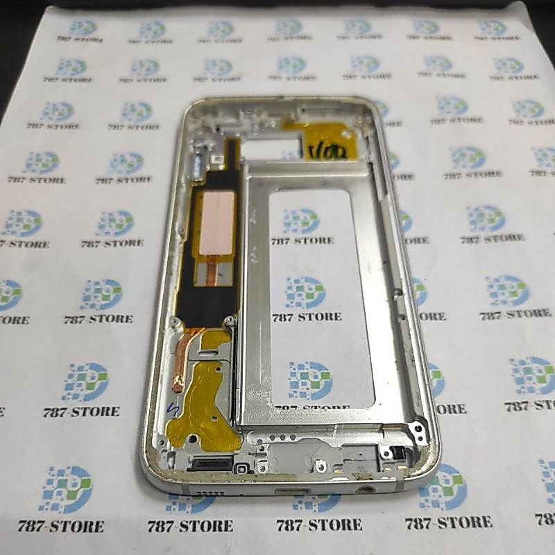 FRAME LCD SAMSUNG S7 EDGE G935FD SILVER ORIGINAL BEKAS