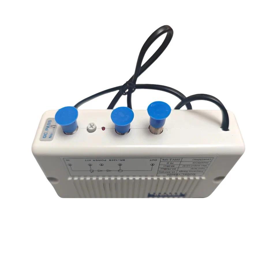 1 in 2 out 20db cable TV RF signal amplifier indoor type 45860MHz , adjustable output Catv  amplifie