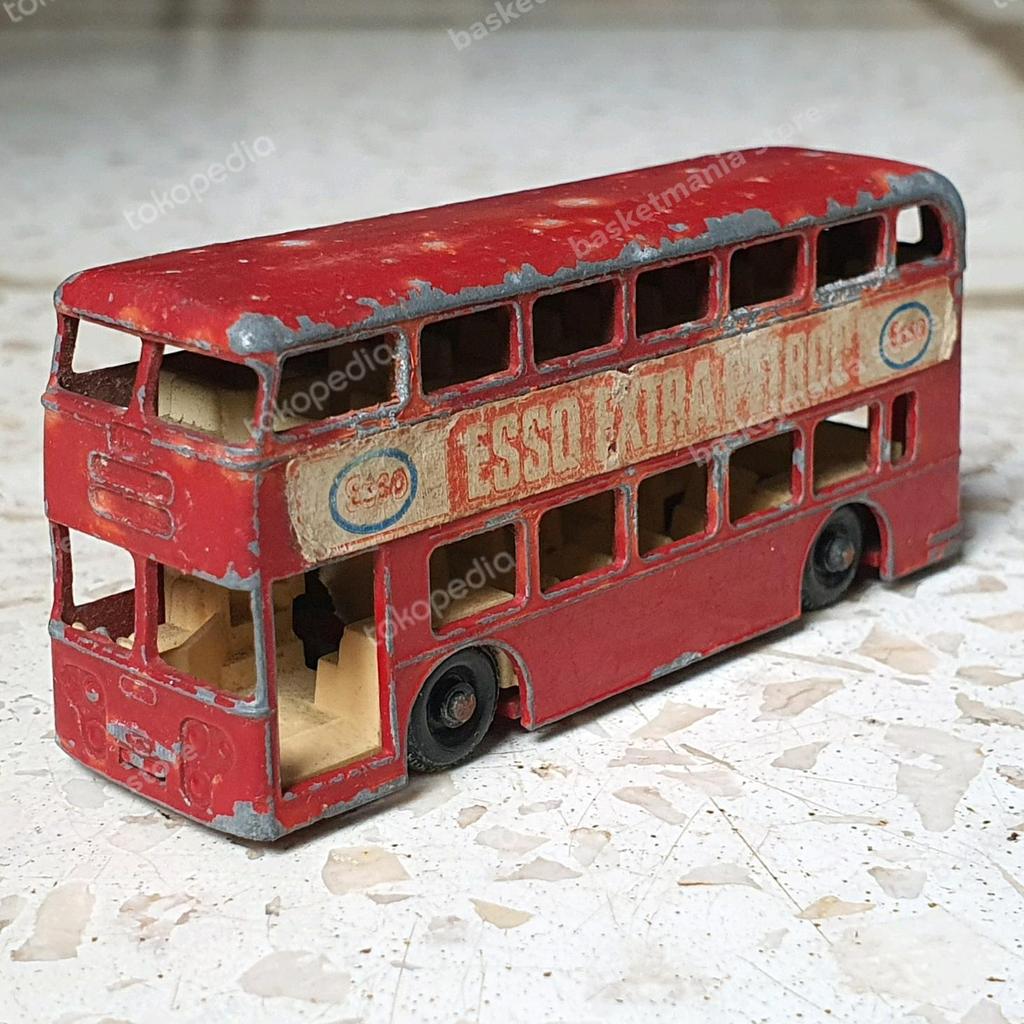 mainan mobilan diecast matchbox lesney england daimler bus esso lawas jadul vintage