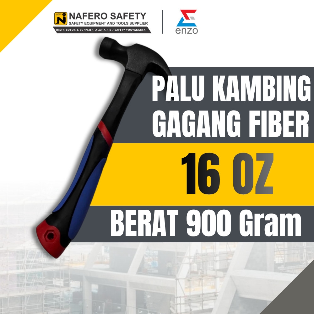 PALU KAMBING HAMMER GAGANG FIBER16 OZ ENZO