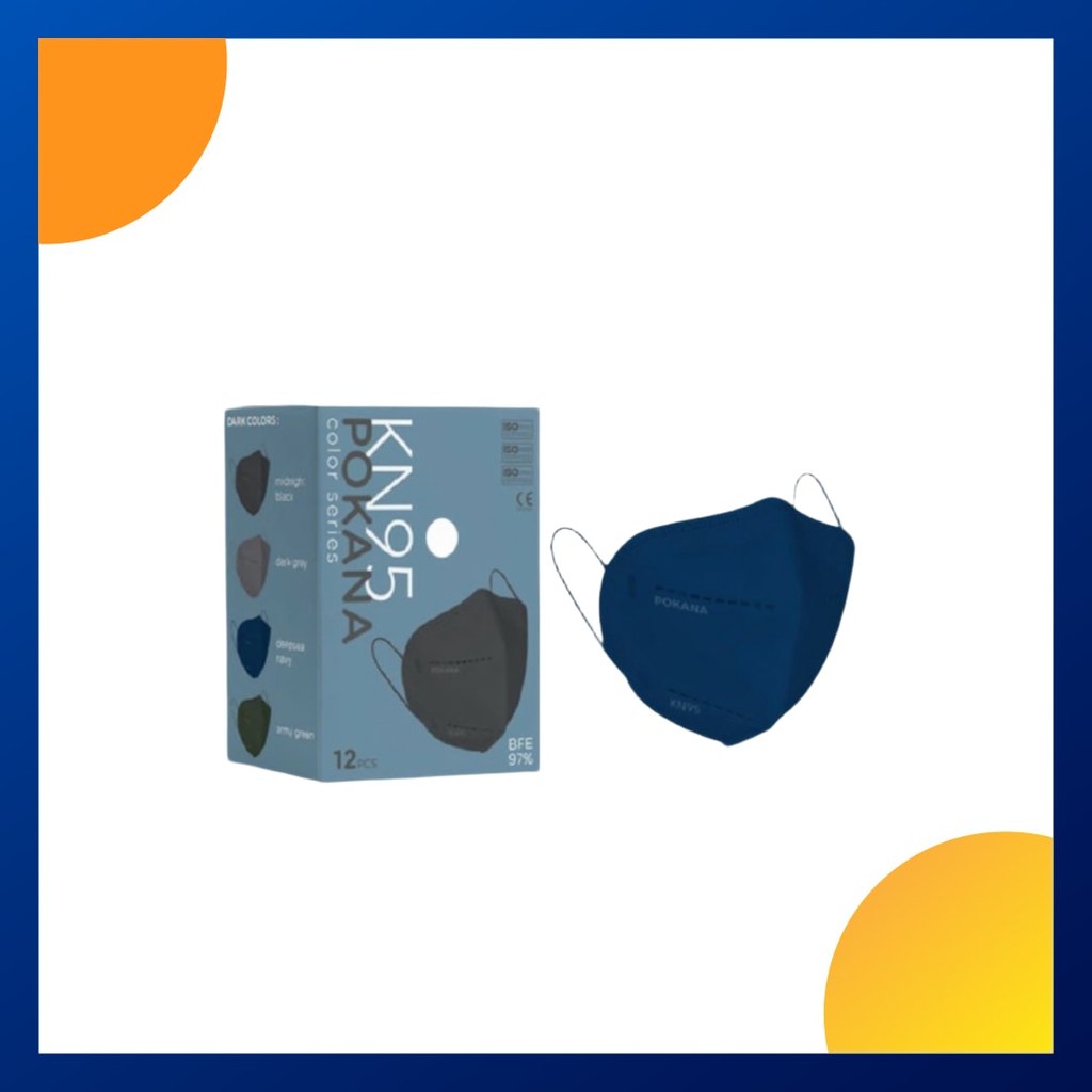 Pokana Kn95 Colour Series Dark Colour Deepsea Navy Box 12 Pcs