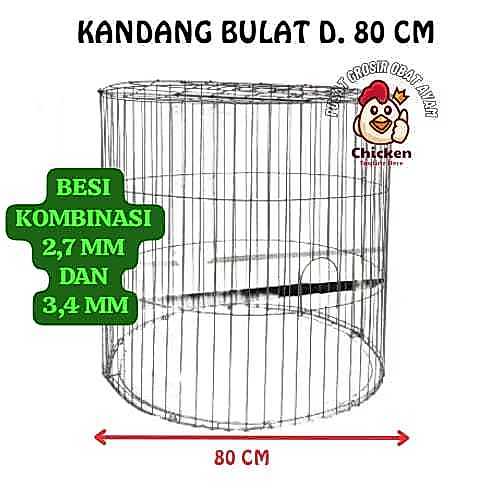 KURUNGAN KANDANG GALVANIS AYAM BULAT - KANDANG AYAM
