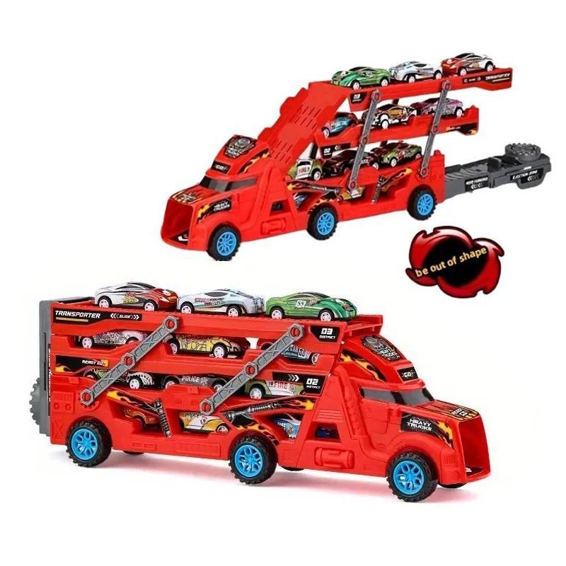 Catapulting tracktransforming car, storage car toy, foldable storage, randomly transported mini car,