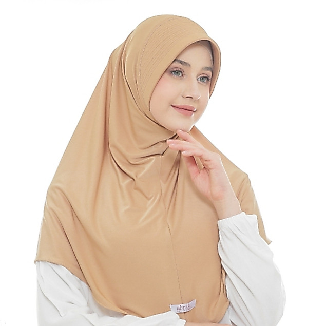 JILBAB BERGO  PET TEBAL (  L ) HIJAB BERGO SPANDEK JERSEY/ KERUDUNG BERGO INSTAN SPANDEX JERSEY HIGH